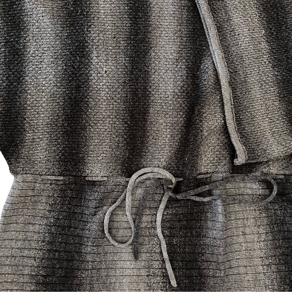 Dressbarn Wool Blend gray charcoal knit sweater turtleneck pullover kimono style - Picture 6 of 8